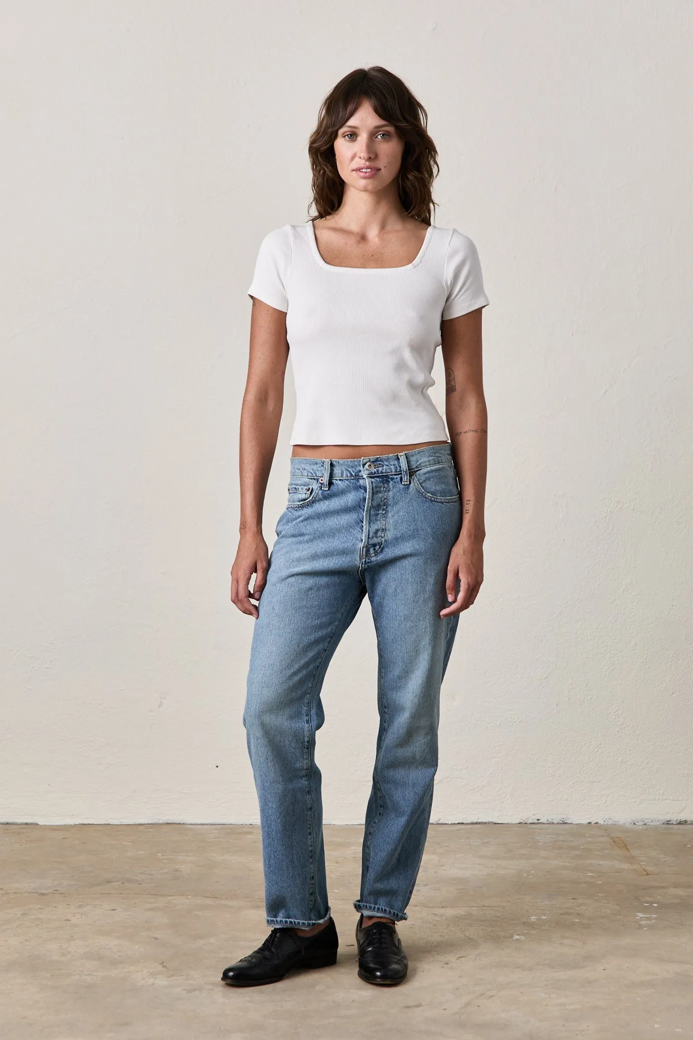 NOELLE TOP / SOFT WHITE