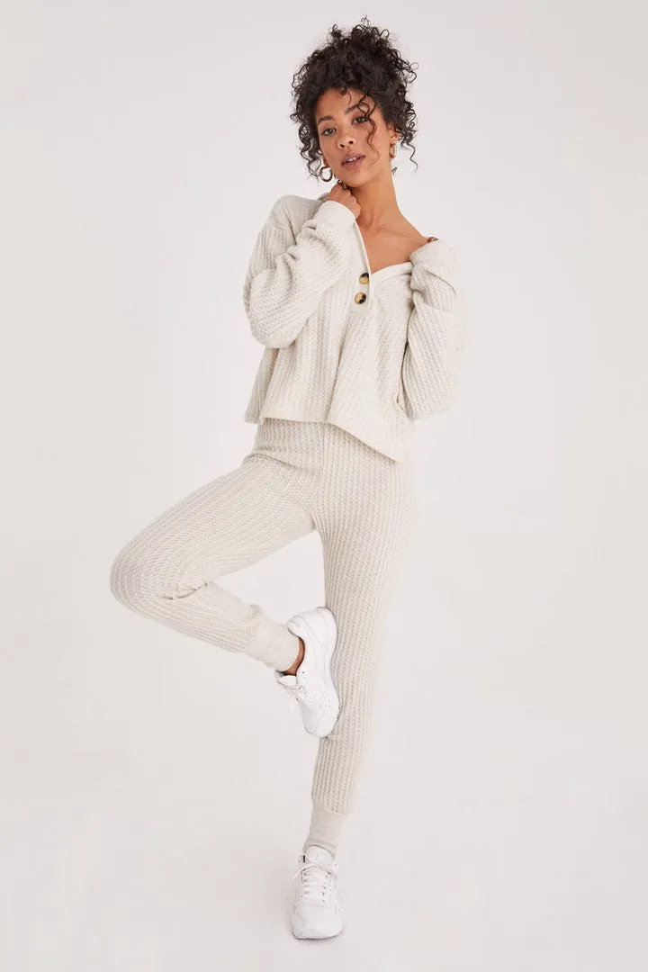 Oatmeal Somerset Cozy Hoodie Top