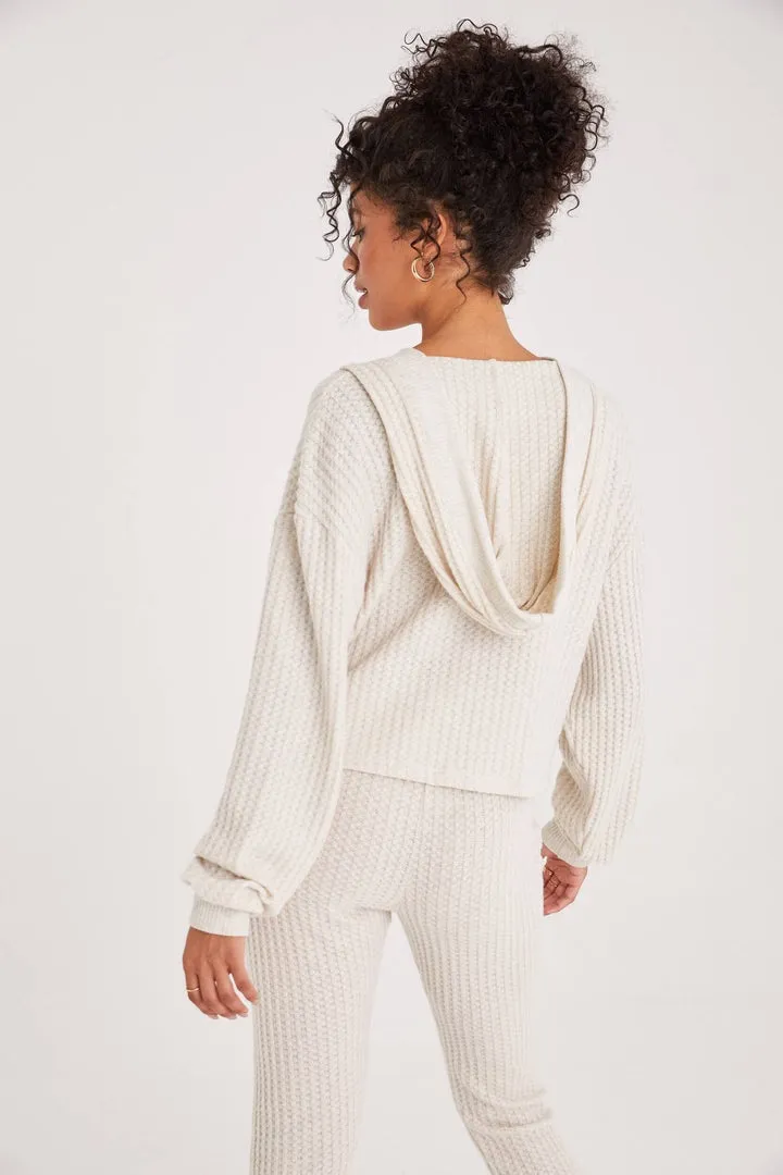 Oatmeal Somerset Cozy Hoodie Top