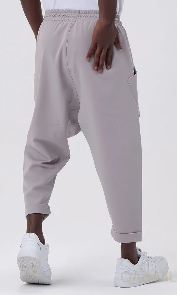 QL Design Lightweight Relaxed Fit Trousers in Light Grey