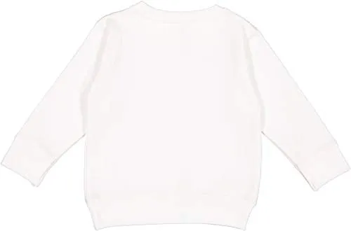 RABBIT SKINS Toddler Fleece Long Sleeve Pullover Sweatshirt White 5/6