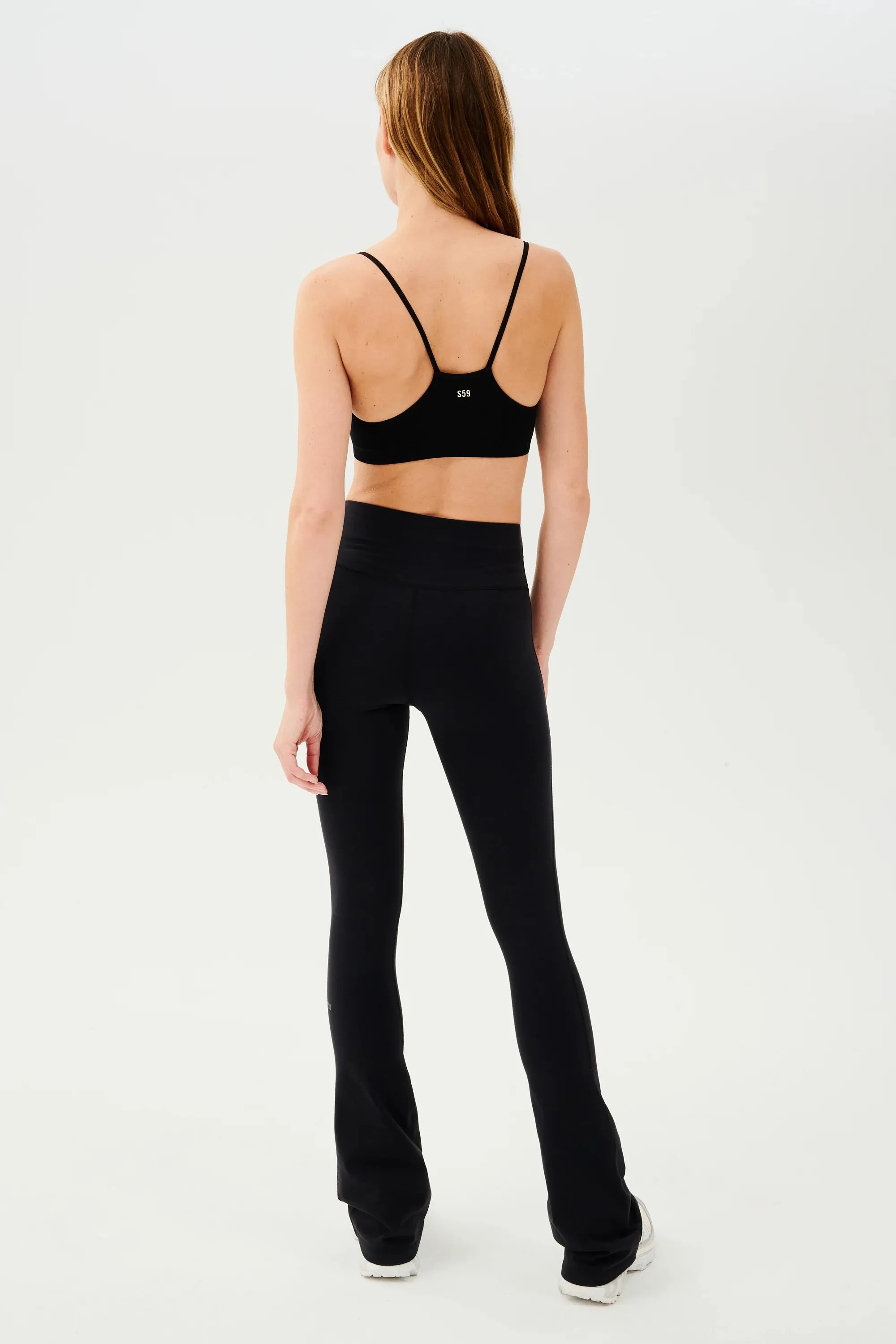 Raquel High Waist Supplex Flare, Black