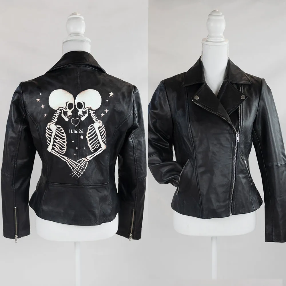 (Real Leather) Custom Leather Jacket Embroidery