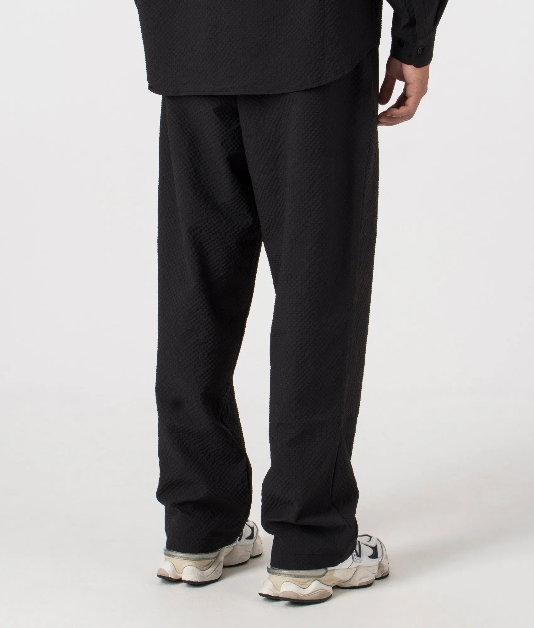 Relaxed Fit Seersucker Trousers