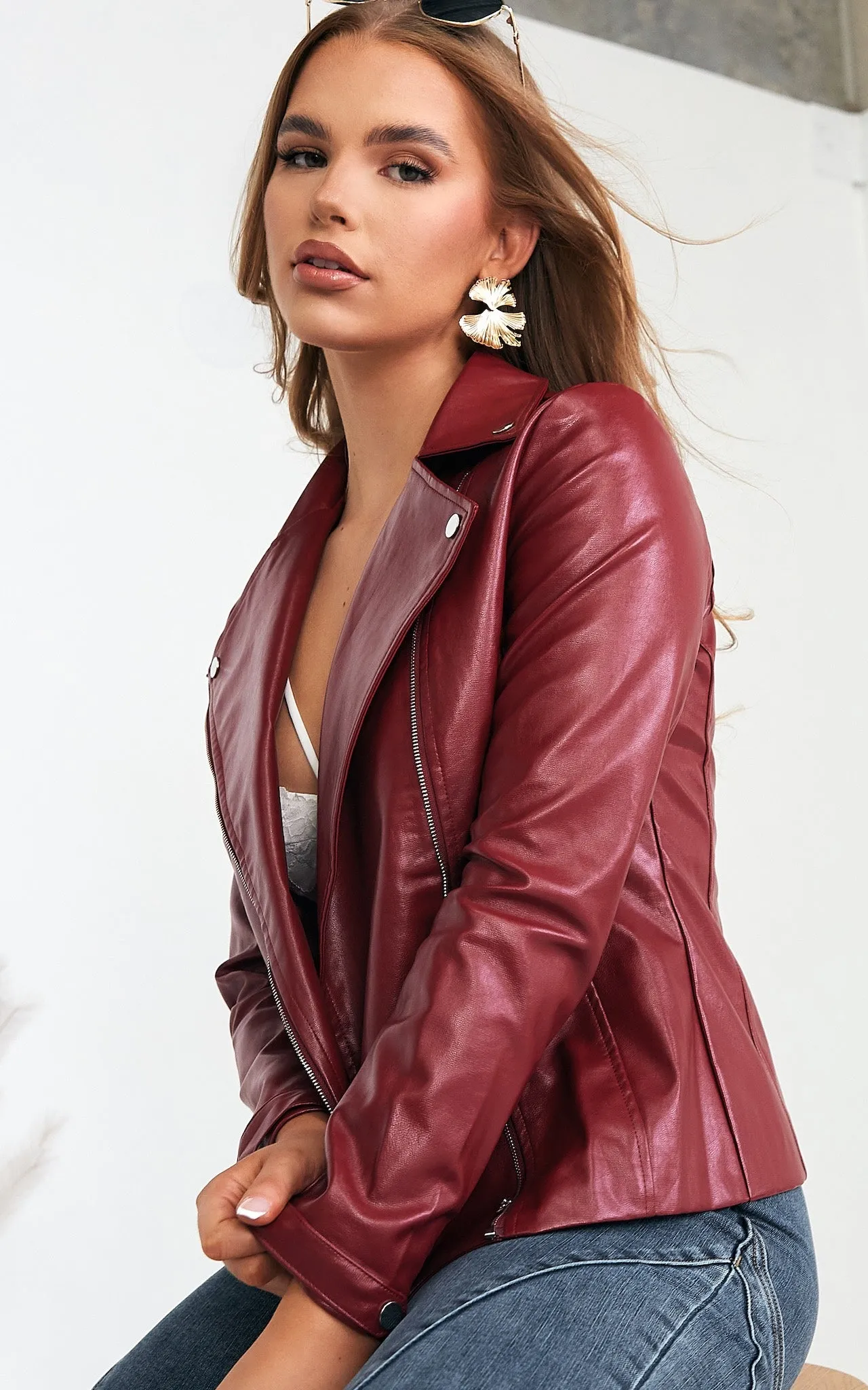 Ryder Biker Jacket - Wine