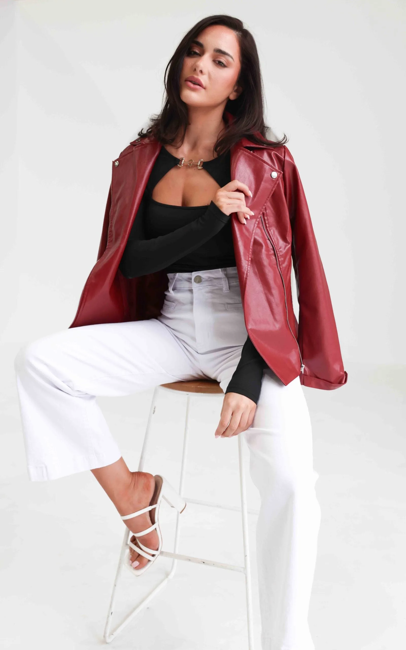 Ryder Biker Jacket - Wine