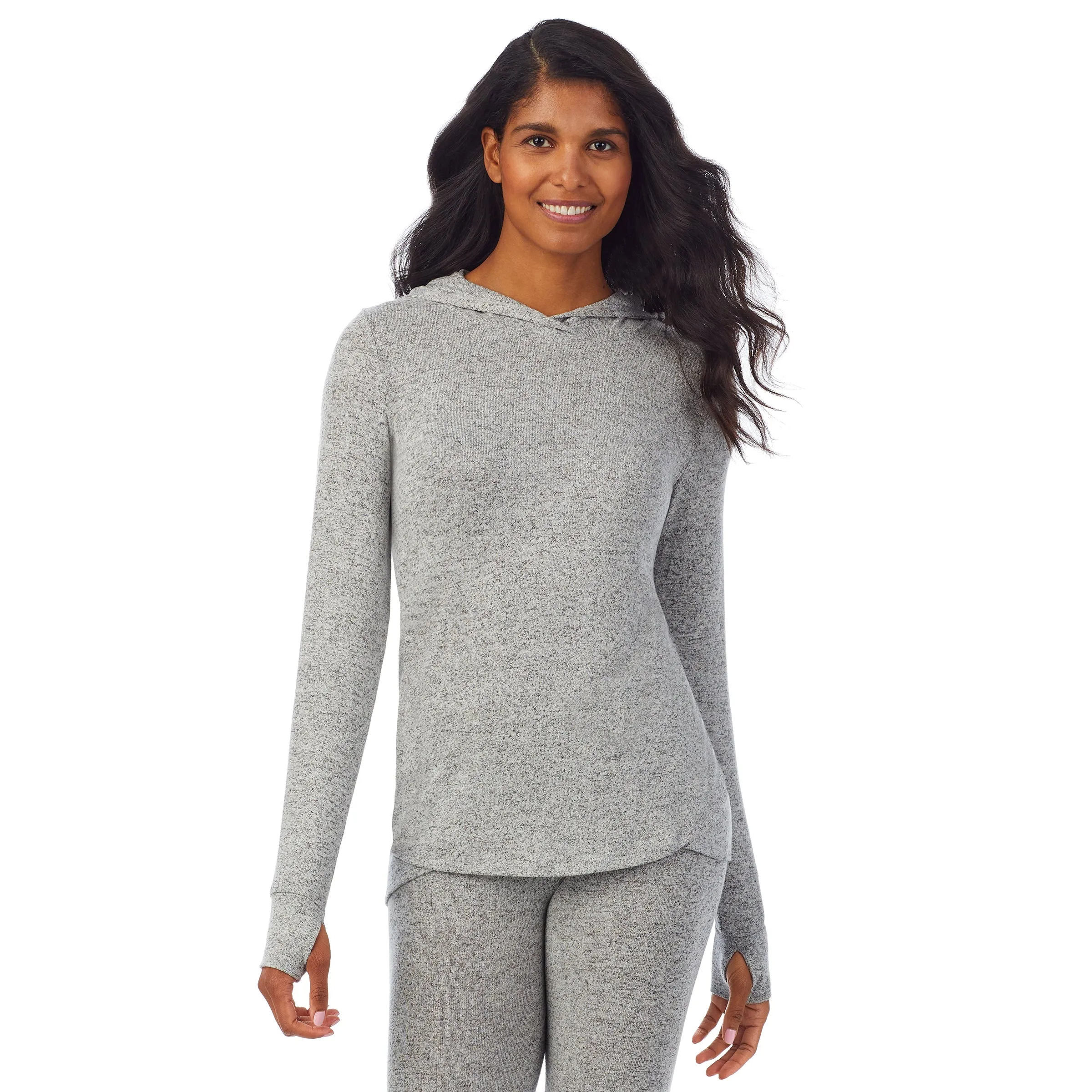 SoftKnit Long Sleeve Tunic Hoodie