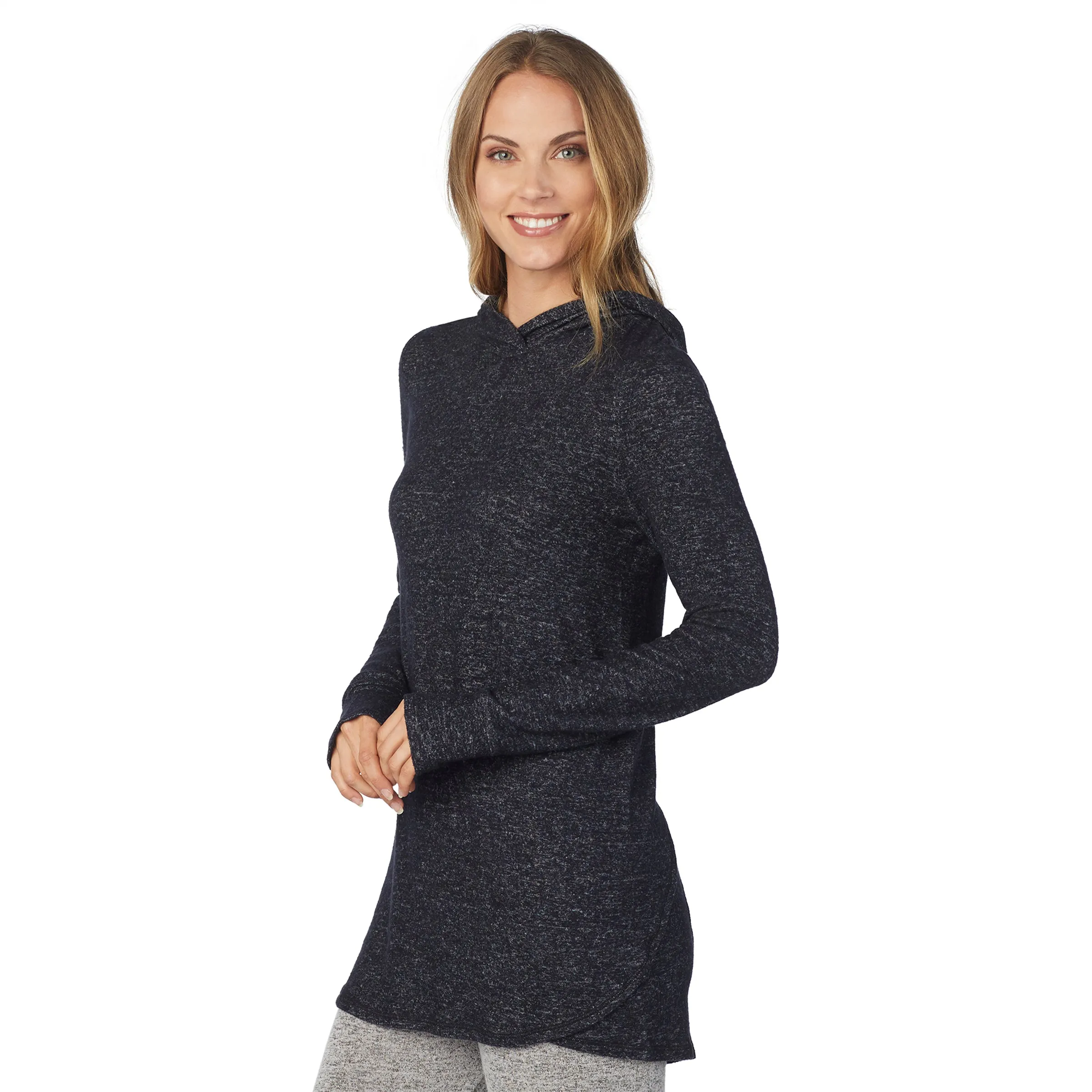 SoftKnit Long Sleeve Tunic Hoodie