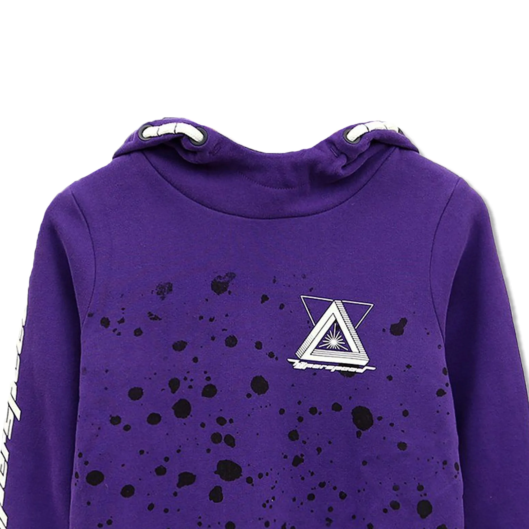 SP - Kids 'Violet' Cowel Neck Thumb hole Printed Fleece Hoodie SP560