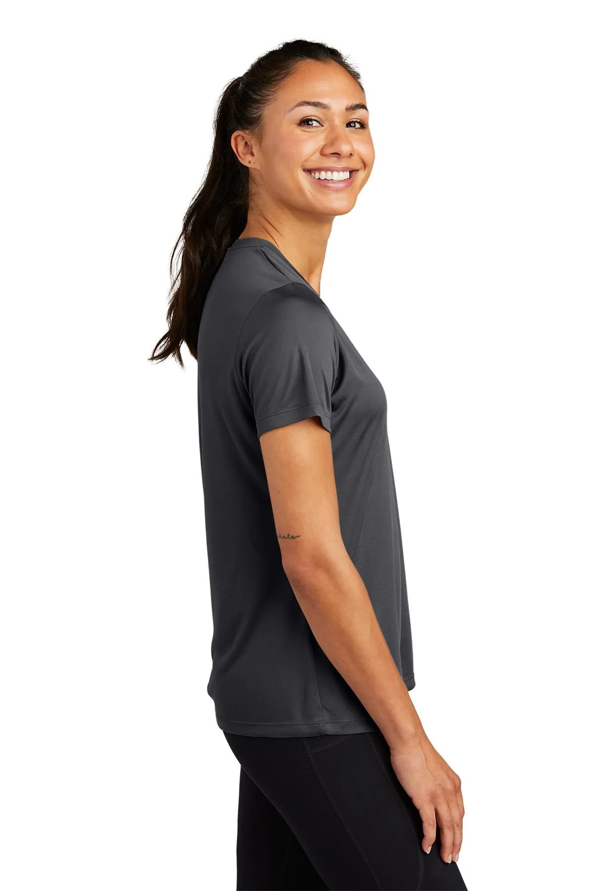 Sport-Tek Ladies PosiCharge Customized Competitor Tee's, Iron Grey