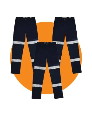 Tradies WP-3T Taped Stretch Pants Value Pack - Navy