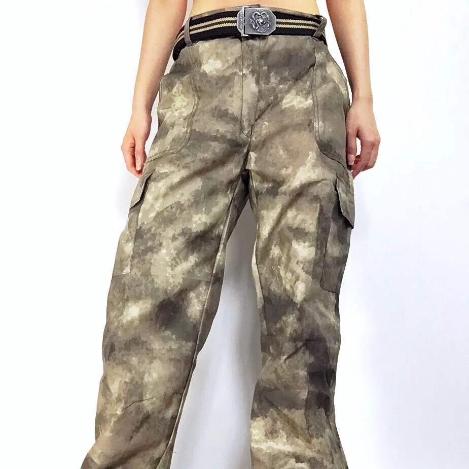 UNISEX OVERSIZE SANDY DESSERT CAMO CARGO TROUSERS