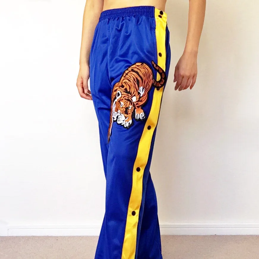 UNISEX TIGER BLUE POPPER BUTTONS TRACKSUIT