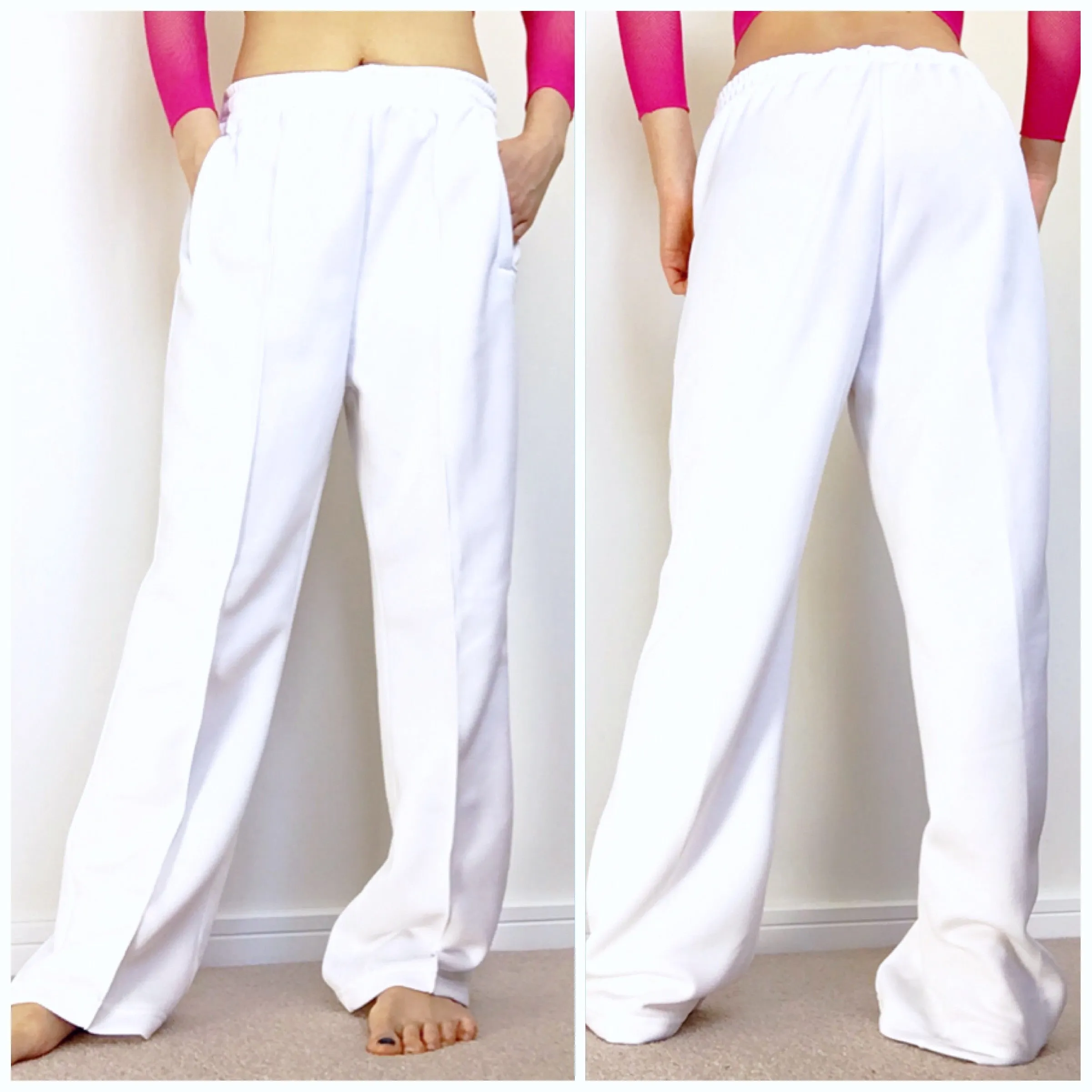 UNISEX WHITE PLAIN TRACKSUIT