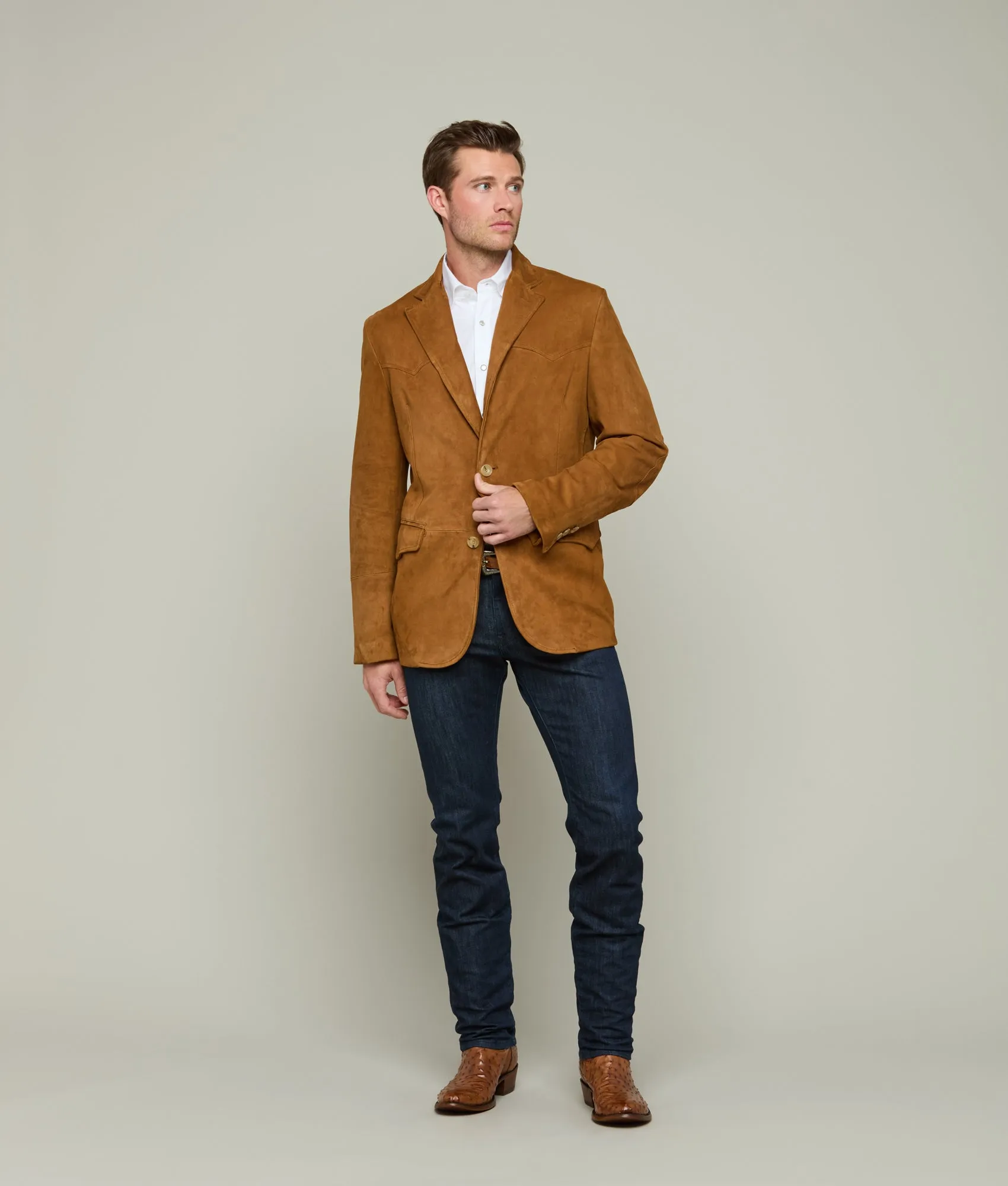 Western Yoke Sport Coat :: Camel