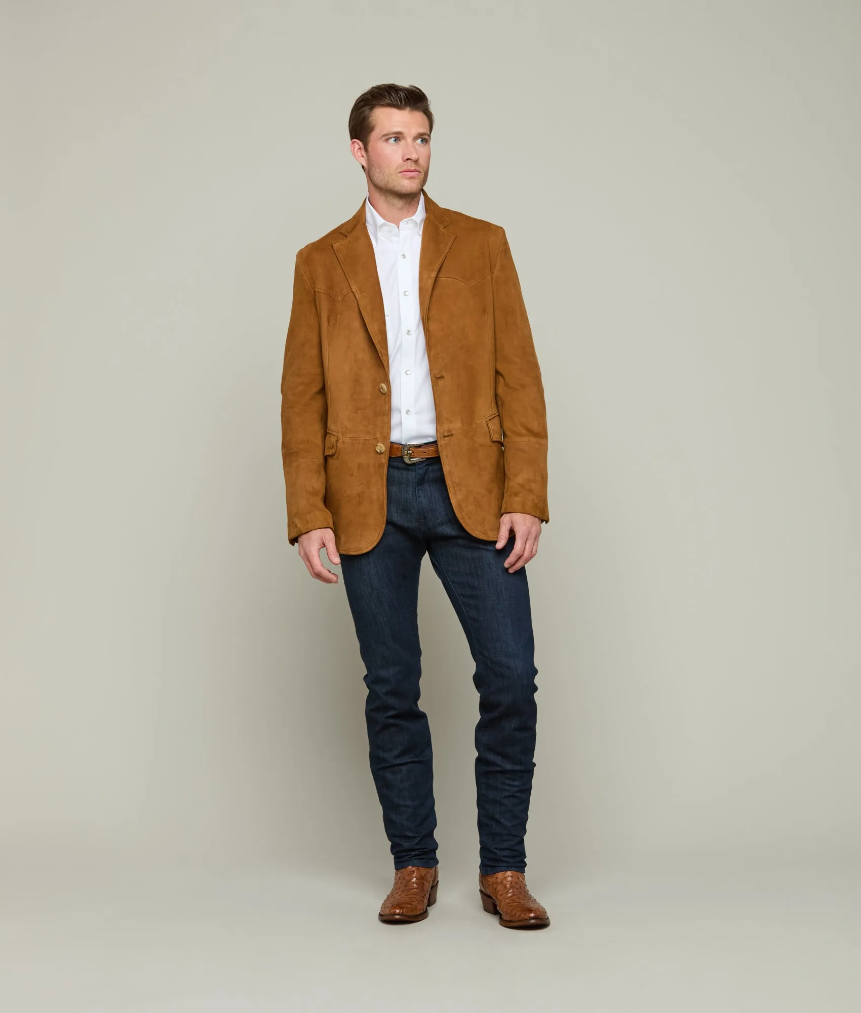 Western Yoke Sport Coat :: Camel