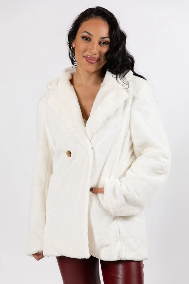 Wilmington Winters Ivory Fur Coat Amber Massey X Pink Lily SALE