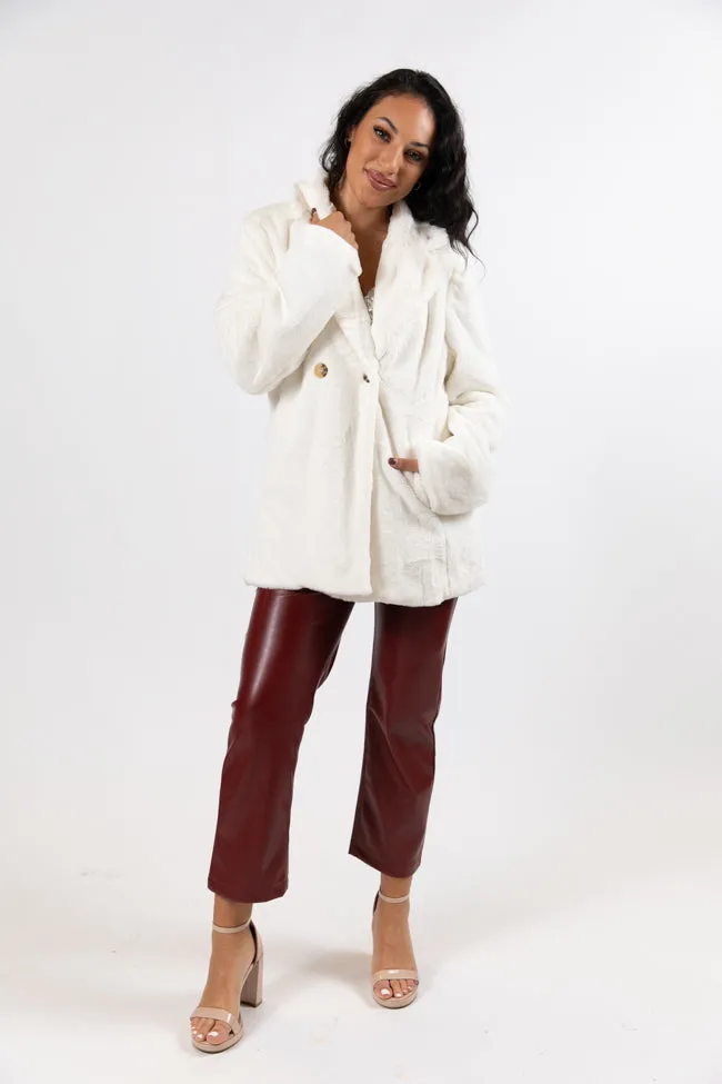 Wilmington Winters Ivory Fur Coat Amber Massey X Pink Lily SALE