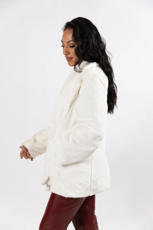 Wilmington Winters Ivory Fur Coat Amber Massey X Pink Lily SALE