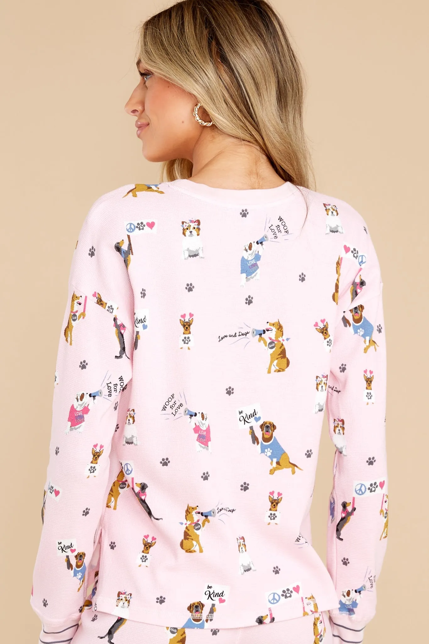 Woof For Love Blush Long Sleeve Top